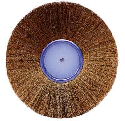 Weiler® Plater's Wire Wheel, 4 in Dia, .004 in Brass Wire, 22061