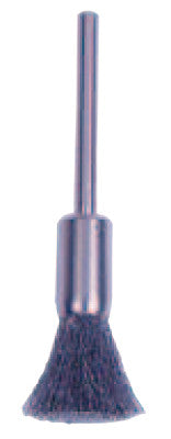 Weiler® Miniature Stem-Mounted End Brushes, Stainless Steel, 0.005 in, 37,000 rpm, 26108