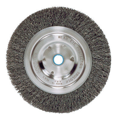 Weiler® Vortec Pro® Crimped Wire Wheel, 6 in D, .008 Carbon Steel, 6,000 rpm, Retail Pk, 36002