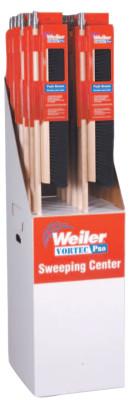 Weiler® Medium Sweeping Broom Display Packs, 18 in, 3 in Trim L, Black Synthetic, 36634