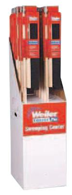 Weiler® Coarse Sweeping Broom Display Packs, 18 in Hardwood Block, 4 in Trim L, Palmyra, 36638