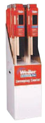 Weiler® Coarse Sweeping Broom Display Packs, 24 in Hardwood Block, 4 in Trim L, Palmyra, 36639