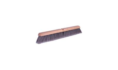 Weiler® Flagged Silver Polystyrene Fine Sweep Brushes, 24 in Hardwood Block, 3 in Trim L, 42042