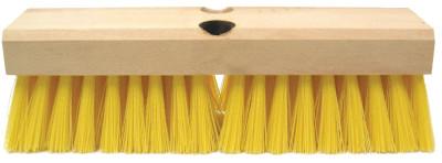 Weiler® Deck Scrub Brushes, 10 in Hardwood Block, 2 in Trim, Polypropylene Fill, 44434