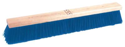 Weiler® Coarse Sweeping Contractor Broom, 24in Hardwood Block, 3in Trim, Stiff Blue Poly, 44590