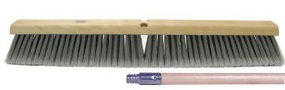 Weiler® Flagged Silver Polystyrene Fine Sweep Brush, 18 in Hardwood, 3 in Trim, 12 Kit, 44857
