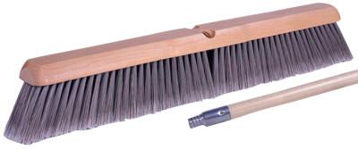 Weiler® Flagged Silver Polystyrene Fine Sweep Brush, 24 in Hardwood, 3 in Trim, 12 Kit, 44858