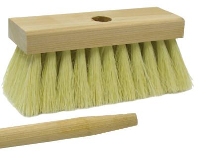 Weiler® Roof Brushes, 7 in Hardwood Block, 2 1/2 in Trim L, White Tampico Fill, 44884