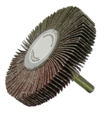 Weiler® Tiger® Mounted Flap Wheels, 3 in, 60 Grit, 23,000 rpm, 52024