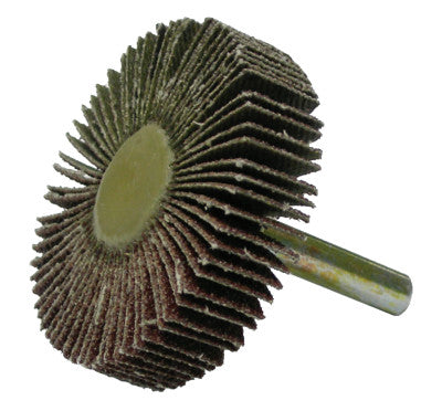 Weiler® Tiger Mounted Flap Wheels, 2 in, 80 Grit, 25000 rpm, Stem Mount, 52367