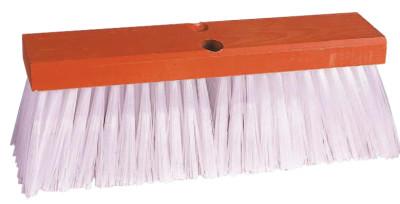 Weiler® Street Brooms, 14 in Hardwood Block, 4 in Trim, White Polypropylene Fill, 70210