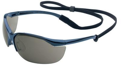 Honeywell Vapor Eyewear, TSR Gray Lens, Polycarbonate, Hard Coat, Metallic Blue Frame, 11150901