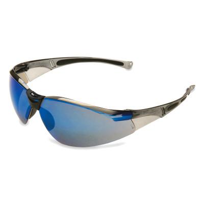 Honeywell A800 Series Eyewear, Blue Mirror Lens, Polycarbonate, Hard Coat, Gray Frame, a803