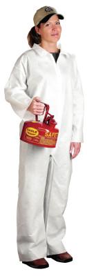 West Chester PE WHT COVERALL ZIP FRONT EL WR/ANKLE HOOD/BOOT, 3409/M