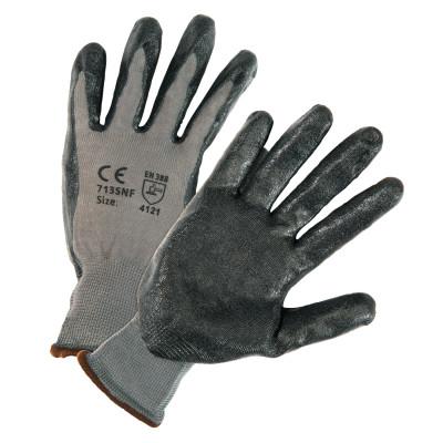 Protective Industrial Products, Inc. PosiGrip® Foam Nitrile Palm-Coated Polyester Gloves, X-Large, Gray Shell, 713SNF/XL