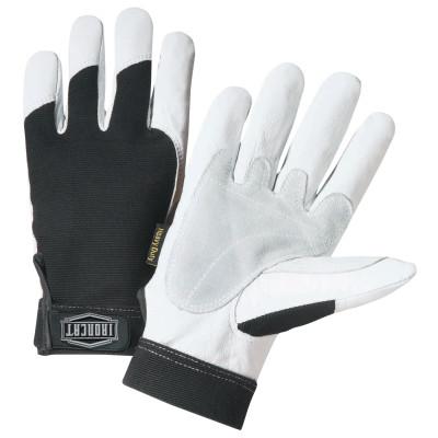 West Chester Ironcat Heavy Duty Goatskin Gloves, X-Large, White; Black, Elastic, Kevlar, 86552/XL