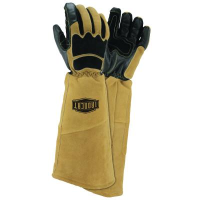 West Chester Ironcat Stick Welding Gloves, Medium, Tan/Black, Gauntlet, Heat Shield Inserts, 9070/M