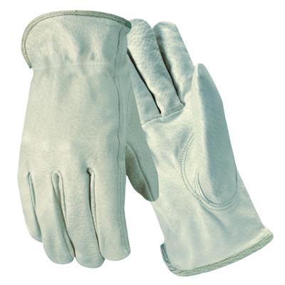 Wells Lamont Grain Goatskin Drivers Gloves, Small, Unlined, White, Y0107S