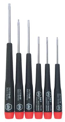 Wiha® Tools Torx Precision Screwdriver Sets, Torx, 6 Piece, 26790