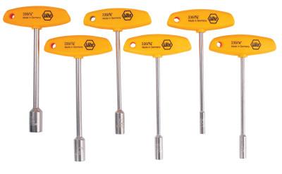 Wiha® Tools T-Handle Nut Driver Sets, 3/16 in; 1/4 in; 5/16 in; 3/8 in; 7/16 in; 1/2 in, 33690