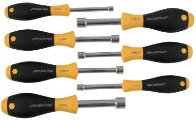 Wiha® Tools Wiha Hollow Shaft Nutdriver Sets, 3/16"; 1/4"; 5/16"; 11/32"; 3/8"; 7/16"; 1/2", 34390