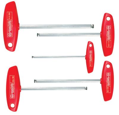 Wiha® Tools MagicRing T-Handle Key Sets, Ball Hex Tip, Inch, 54091