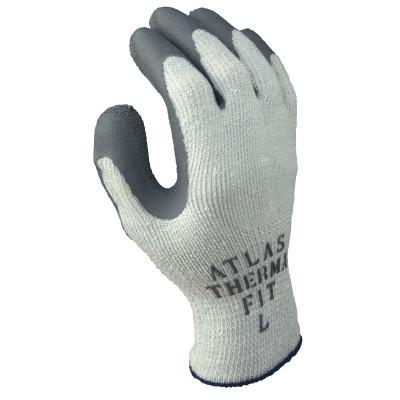 SHOWA® Atlas Therma-Fit 451 Latex Coated Gloves, Size 7, White/Gray, 451S-07