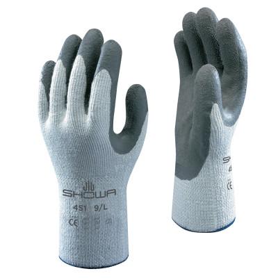 SHOWA® Atlas Therma-Fit 451 Latex Coated Gloves, X-Large, Gray/Light Gray, 451XL-10
