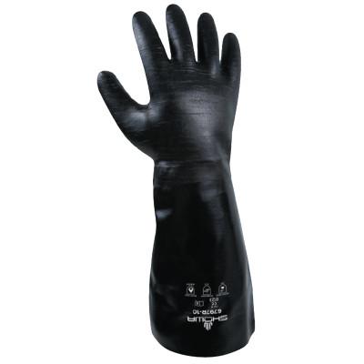 SHOWA® Neoprene Elbow-Length Gauntlet Gloves, Black, Smooth, Large, 6797-10