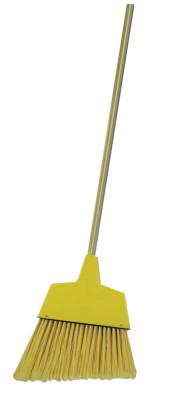 Boardwalk 932A Angler Broom, Plastic Shroud, Wood Handle, 13 in Flagged-Tip Plastic, 932A
