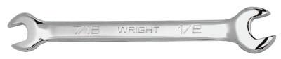 Wright Tool Full Polish Open End Wrench, 1/2-in x 9/16-in, 7-in L, 1318