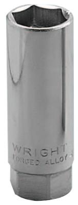 Wright Tool 3/8" Dr. Spark Plug Sockets, 3/8 in Drive, 18 mm, 6 Points, 3588