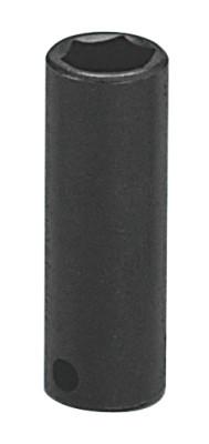 Wright Tool 3/8" Dr. Deep Impact Sockets, 3/8 in Drive, 5/16 in, 6 Points, 3910