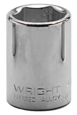 Wright Tool 1/2" Dr. Standard Sockets, 1/2 in Drive, 1 1/4 in, 8 Points, 4340