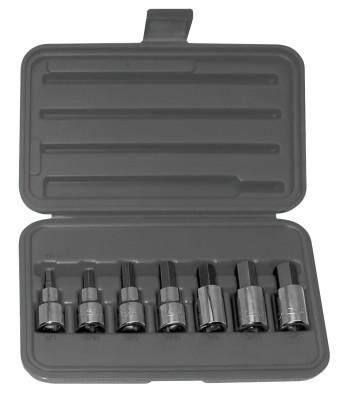 Wright Tool 7 Piece Hex Bit Socket Sets, 1/2 in, Inch, 405