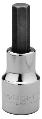 Wright Tool 1/2" Dr. Hex Bit Sockets, 1/2 in Drive, 12 mm Tip, 42-12MM