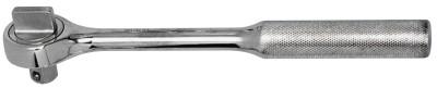 Wright Tool 1/2 in Drive Ratchets, Round,10 1/4 in, Chrome, Knurled Handle, Raised Cap, 4433