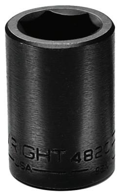 Wright Tool 1/2" Dr. Standard Impact Sockets, 1/2 in Drive, 11/16 in, 6 Points, 4822