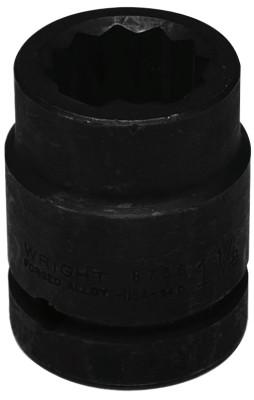 Wright Tool 1" Dr. Standard Impact Sockets, 1 in Drive, 24 mm, 6 Points, 88-24MM