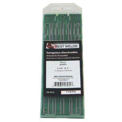 ORS Nasco Tungsten Electrode, Pure Ground, 12 in, Size 5/32, 5/32X12PG