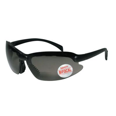 ORS Nasco Smoke Bifocal Safety Glasses, 2.50 Diopter, Black, CS250