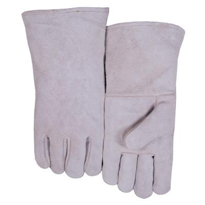 Best Welds Leather Welder's Gloves, Shoulder Split Cowhide, Large, Gray, 200GC