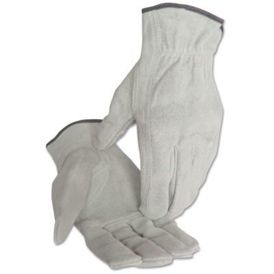 ORS Nasco Split Cowhide Leather Driver Gloves, Medium, Unlined, Pearl Gray, 4400M