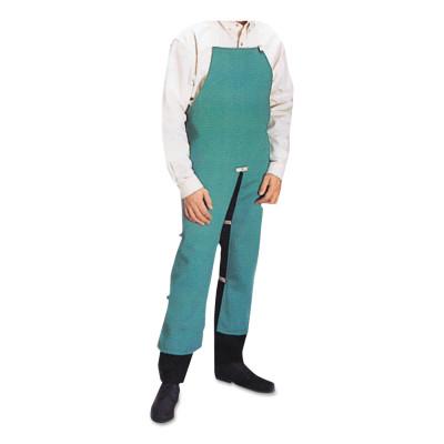 Best Welds Cotton Sateen Split Leg Bib Aprons, 36 in x 24 in, Cotton Sateen, Visual Green, CA-300-S
