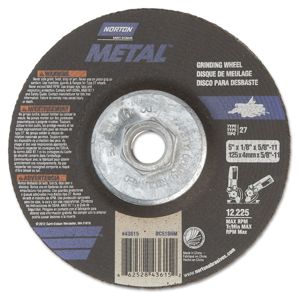 Norton Gemini 5" Depressed Center Wheel (Box of 10) - AMMC